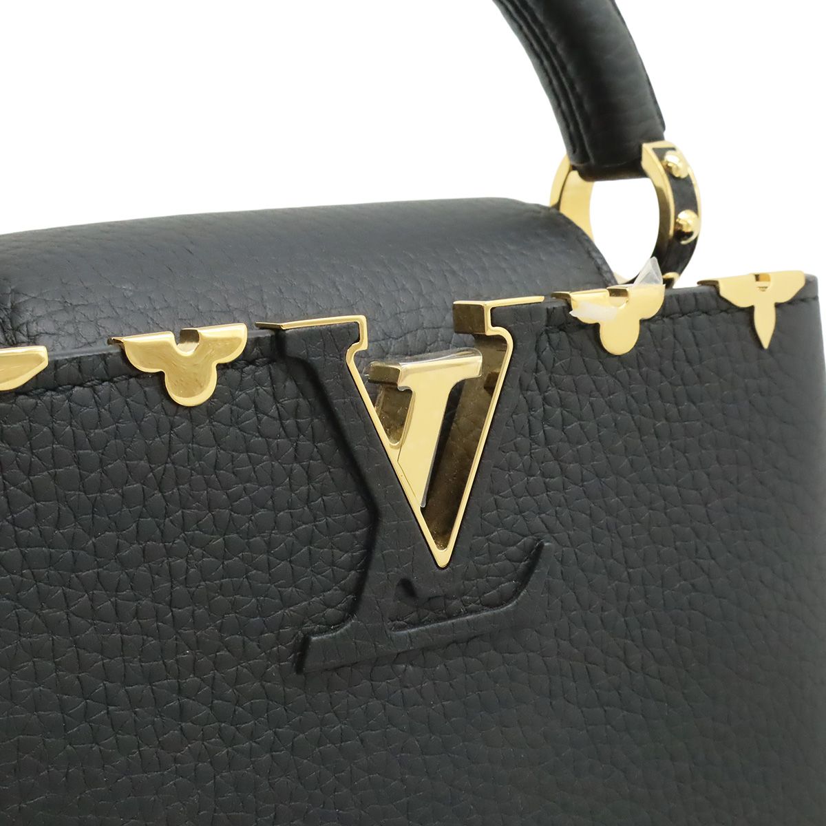 Louis Vuitton Capucines Mini Bag 2-Way Taurillon Leather Noir Black — view 8