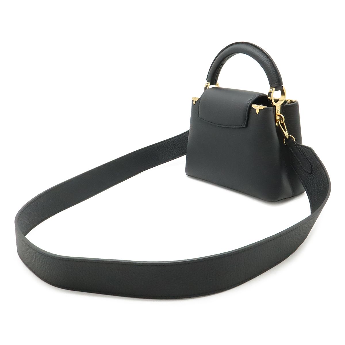 Louis Vuitton Capucines Mini Bag 2-Way Taurillon Leather Noir Black — view 2