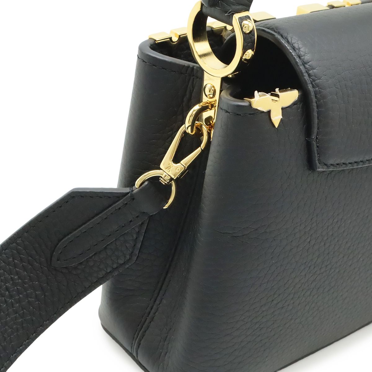 Louis Vuitton Capucines Mini Bag 2-Way Taurillon Leather Noir Black — view 4