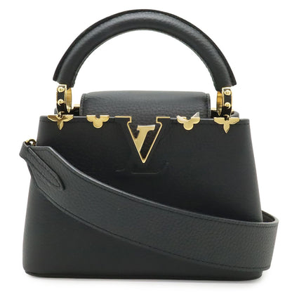 Louis Vuitton Capucines Mini Bag 2-Way Taurillon Leather Noir Black