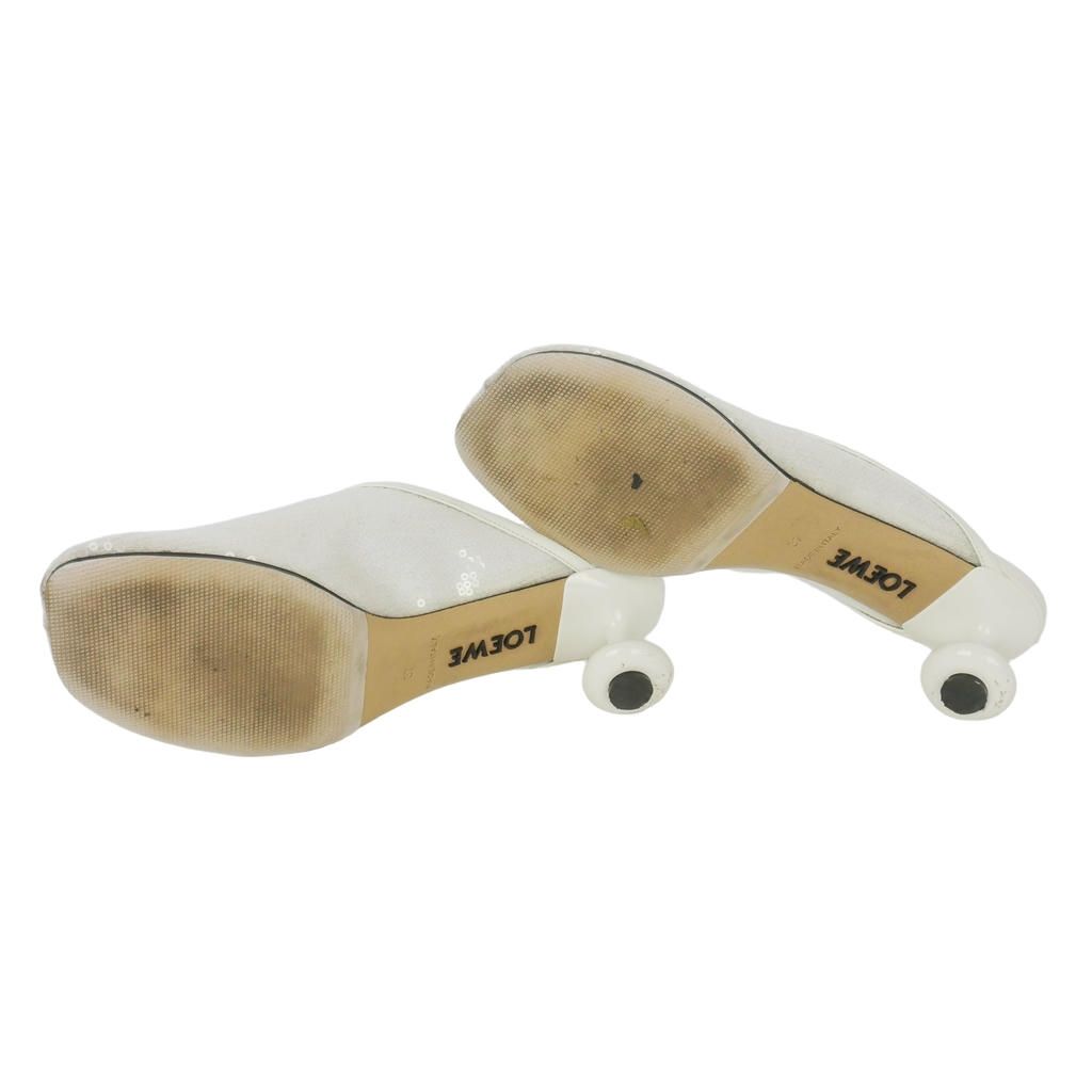 Loewe Sequin Toy Sandals White 37 — view 6