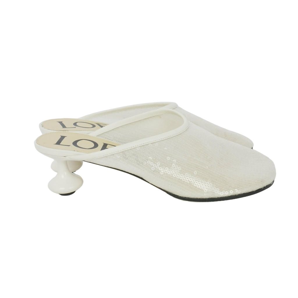 Loewe Sequin Toy Sandals White 37 — view 3
