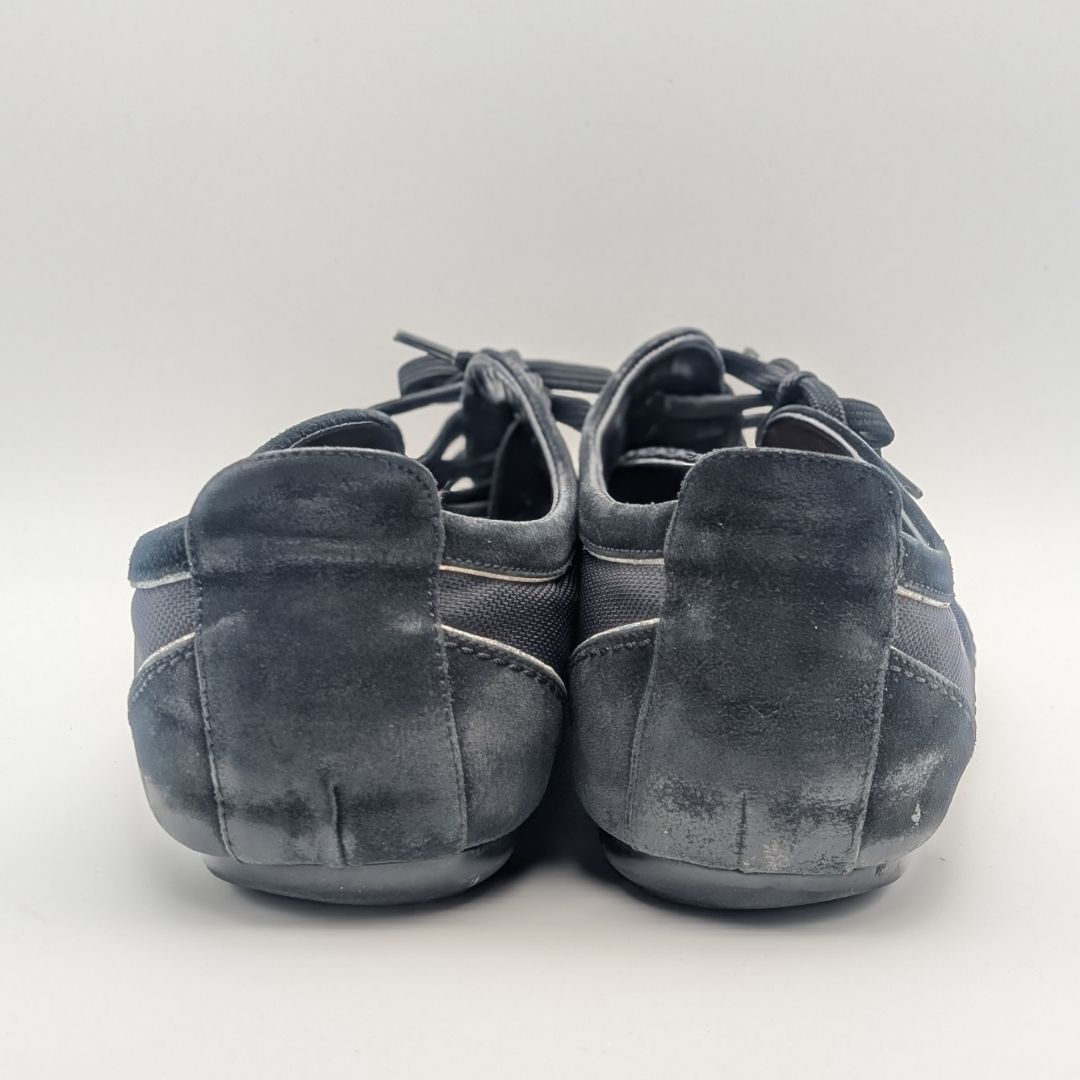 Louis Vuitton Sneakers Canvas Suede Black Logo Shoes — view 4