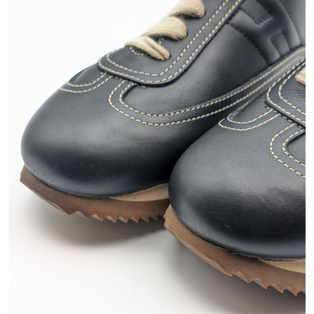 Hermes Quick Sneakers Leather Black Shoes — view 7