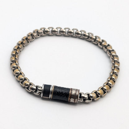 Louis Vuitton Monogram Eclipse Chain Bracelet Silver