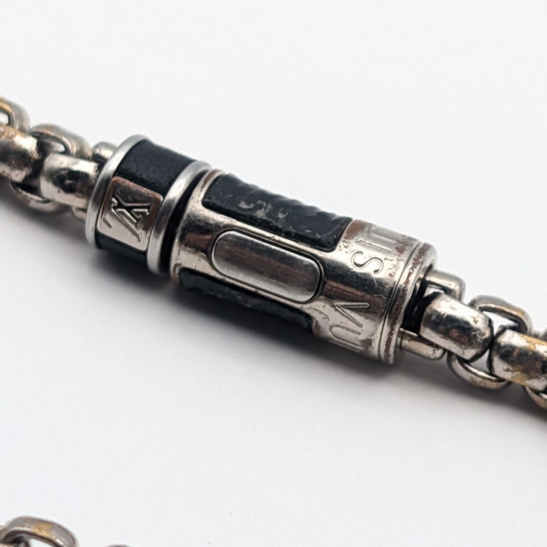 Louis Vuitton Monogram Eclipse Chain Bracelet Silver — view 4