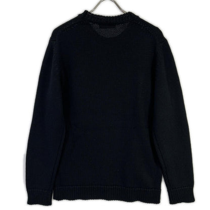 Fendi Black Wool 100 Logo Crew Neck Pullover Knit 52 Sweater — view 2