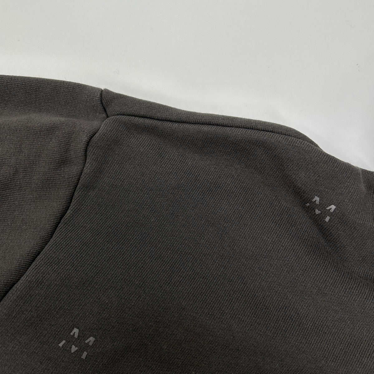 Moncler Hoodie Gray Cotton M Logo Sweatshirt Pullover — view 8