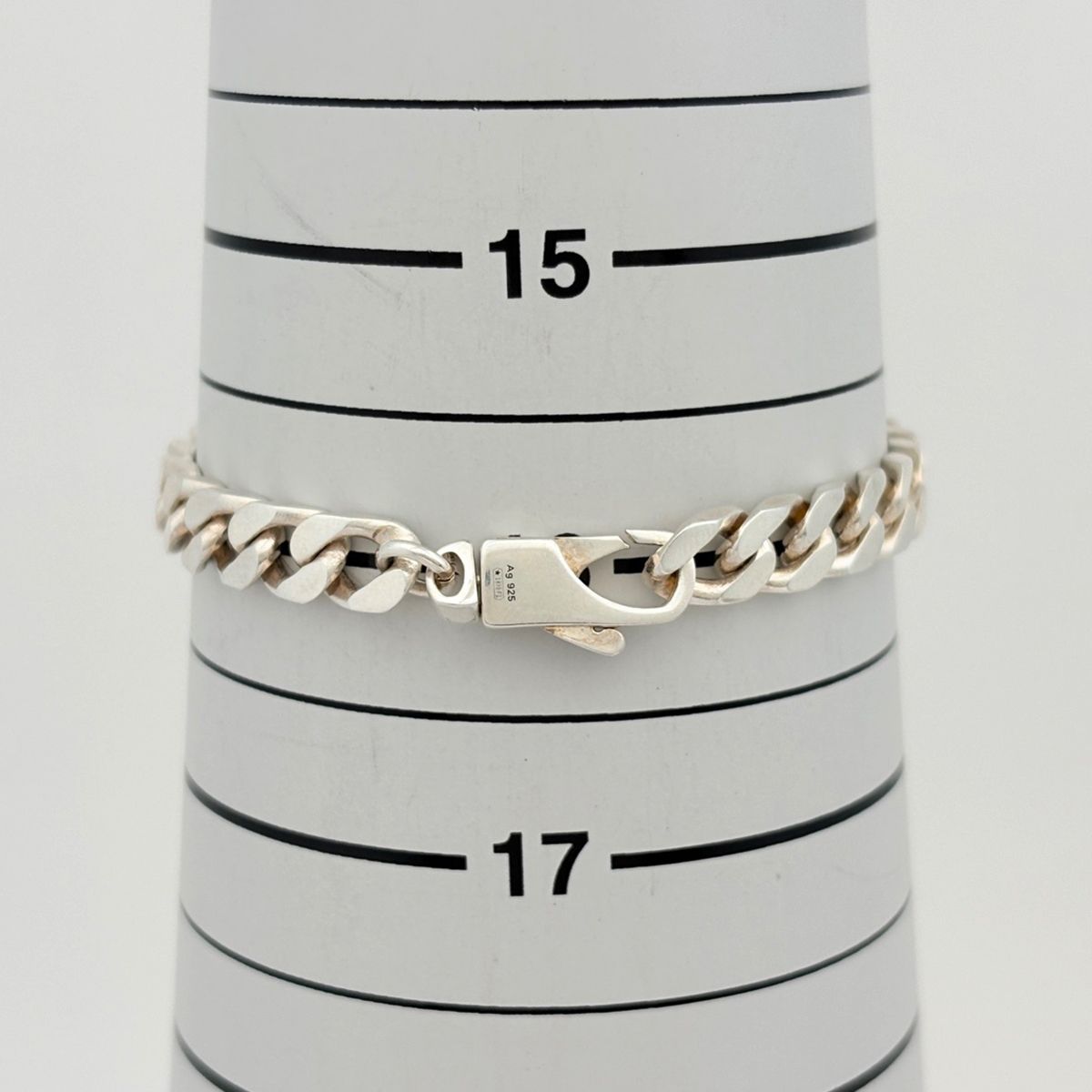 Gucci Logo Bracelet Plate 925 Sterling Silver Black — view 5
