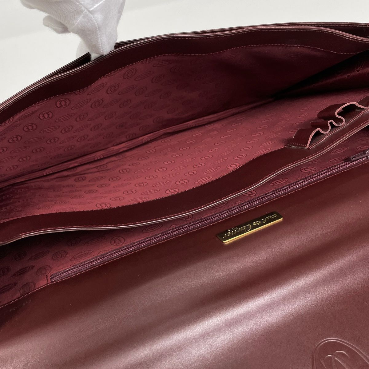 Cartier Must Line Business Briefcase Leather Bordeaux — view 6