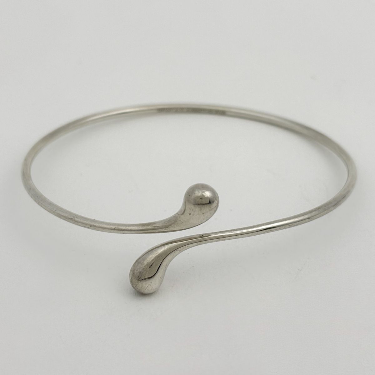 Tiffany & Co Teardrop Bangle 925 Sterling Silver Bracelet — view 2
