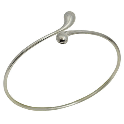 Tiffany & Co Teardrop Bangle 925 Sterling Silver Bracelet