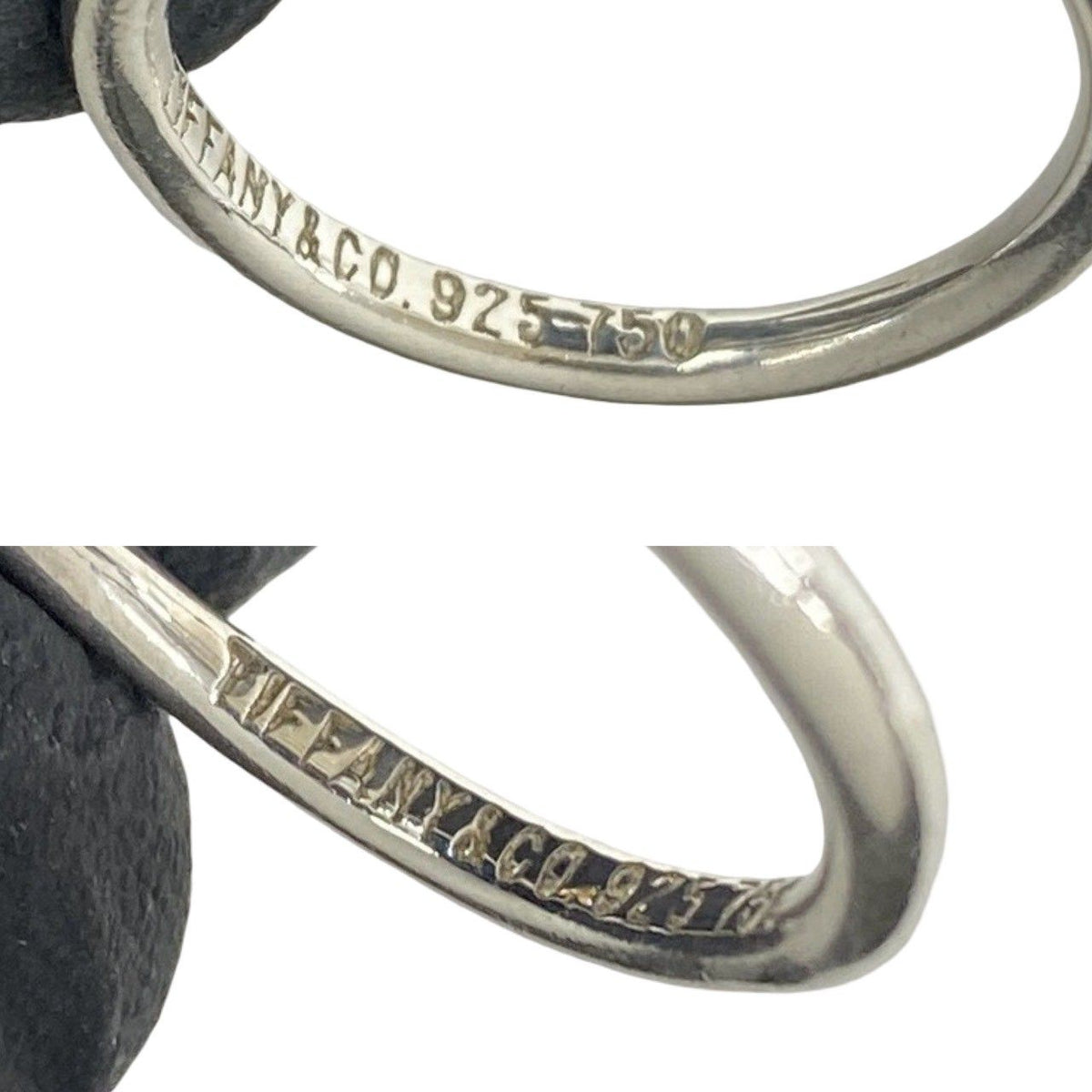 Tiffany & Co Vintage Hook Eye Ring 925 Sterling Silver Gold — view 3