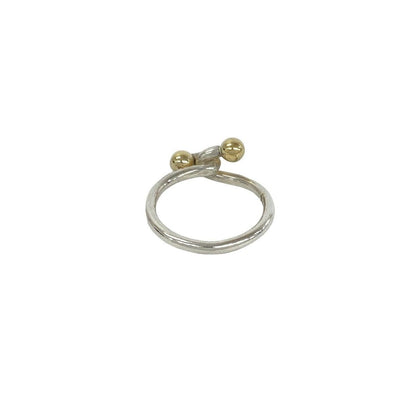 Tiffany & Co Vintage Hook Eye Ring 925 Sterling Silver Gold — view 6