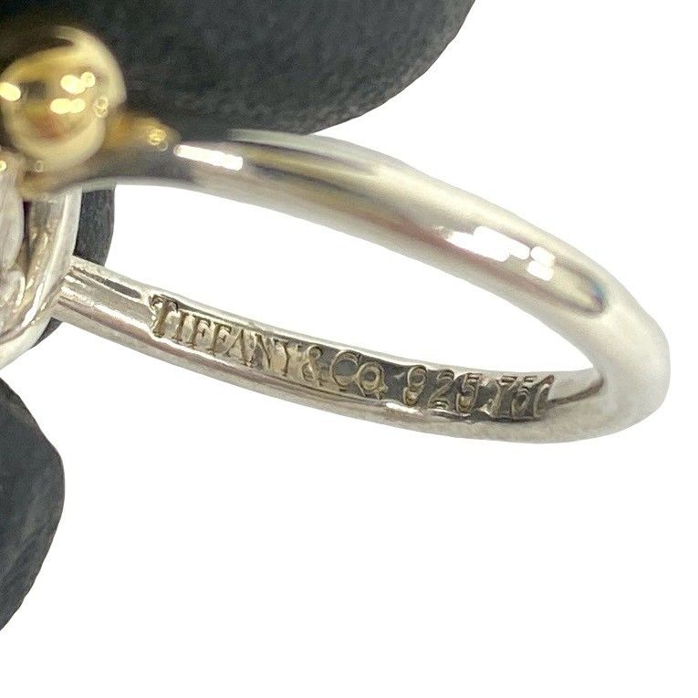 Tiffany & Co Vintage Love Knot Ring 925 Sterling Silver Gold — view 3
