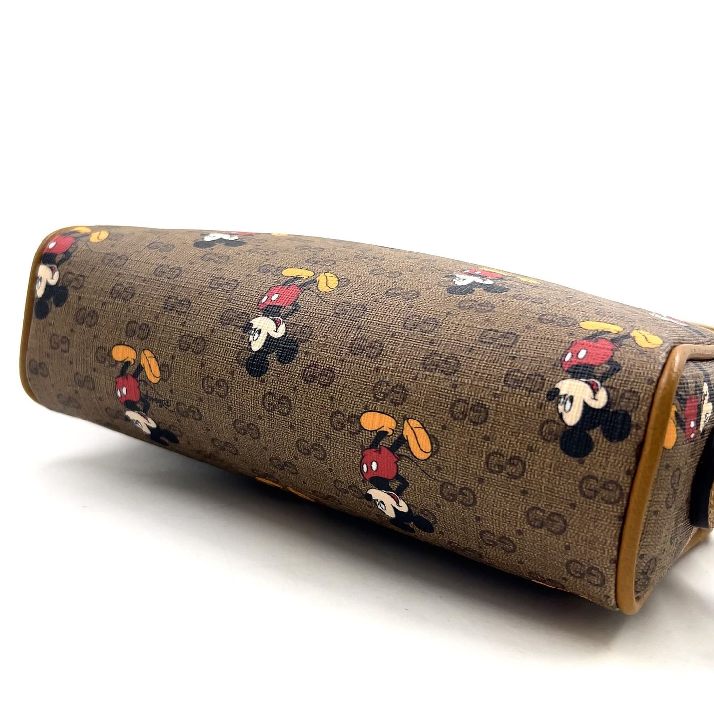 Gucci Disney Micro GG Leather Brown Shoulder Bag Gold — view 8