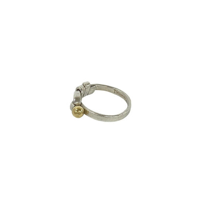 Tiffany & Co Hook Eye Ring 925 Sterling Silver Gold — view 4