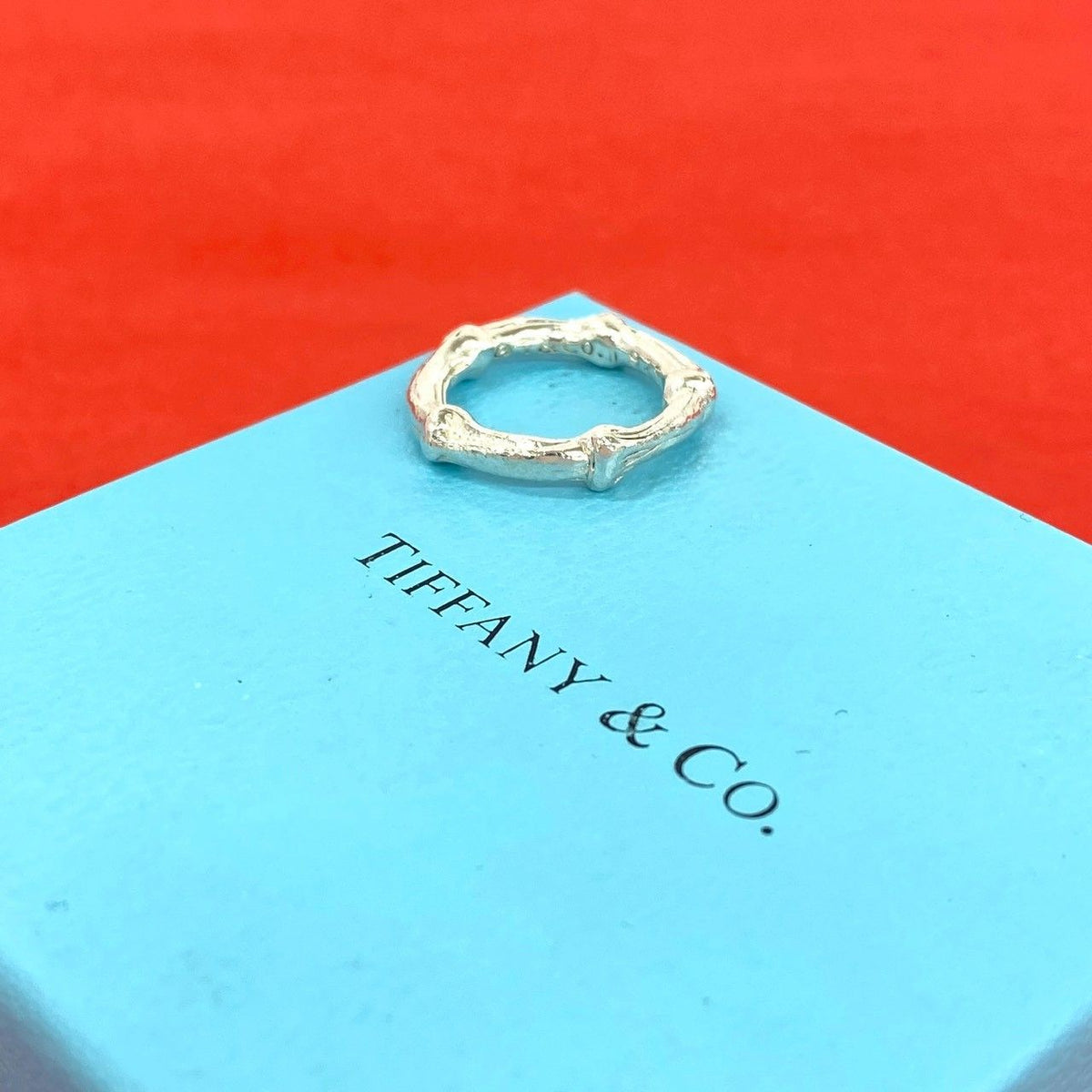 Tiffany & Co Vintage Bamboo Ring 925 Sterling Silver