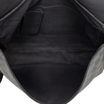 Louis Vuitton Damier Graphite Daniel MM Crossbody Shoulder Bag Black Leather — view 4