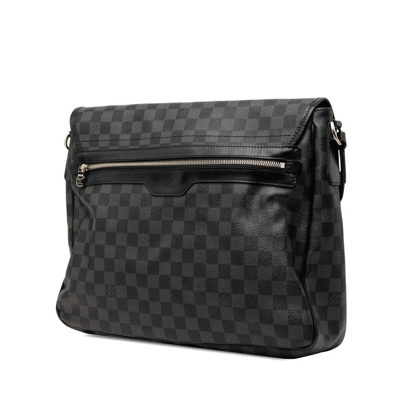 Louis Vuitton Damier Graphite Daniel MM Crossbody Shoulder Bag Black Leather — view 2