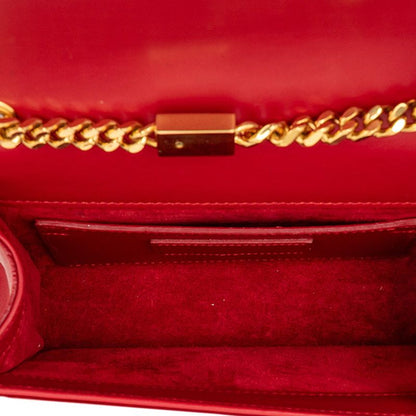 Saint Laurent Monogram Kate Crossbody Chain Shoulder Bag Red Leather — view 4