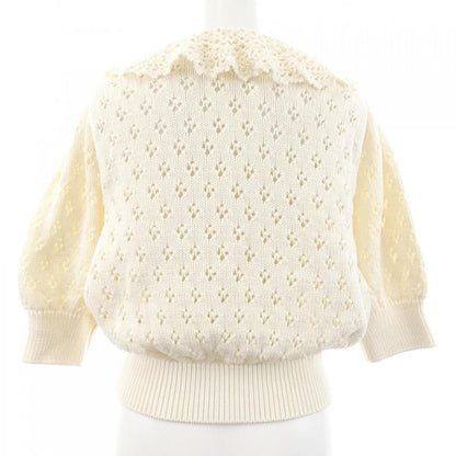 Celine Cropped Cardigan Beige — view 2