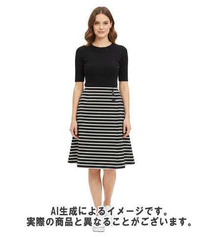 Dior Marine Stripe Flare Skirt 44 — view 8