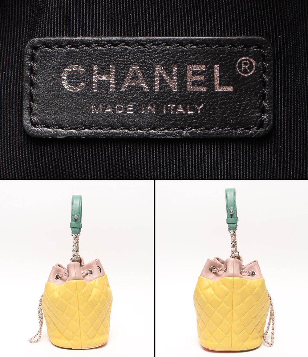 Chanel 2-Way Shoulder Bag Crossbody Silver Quilted Lambskin Drawstring CC Logo — view 4