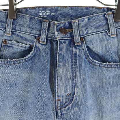 Celine Margaret Jeans Distressed Denim Pants Indigo — view 3