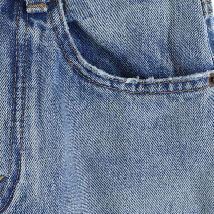 Celine Margaret Jeans Distressed Denim Pants Indigo — view 5