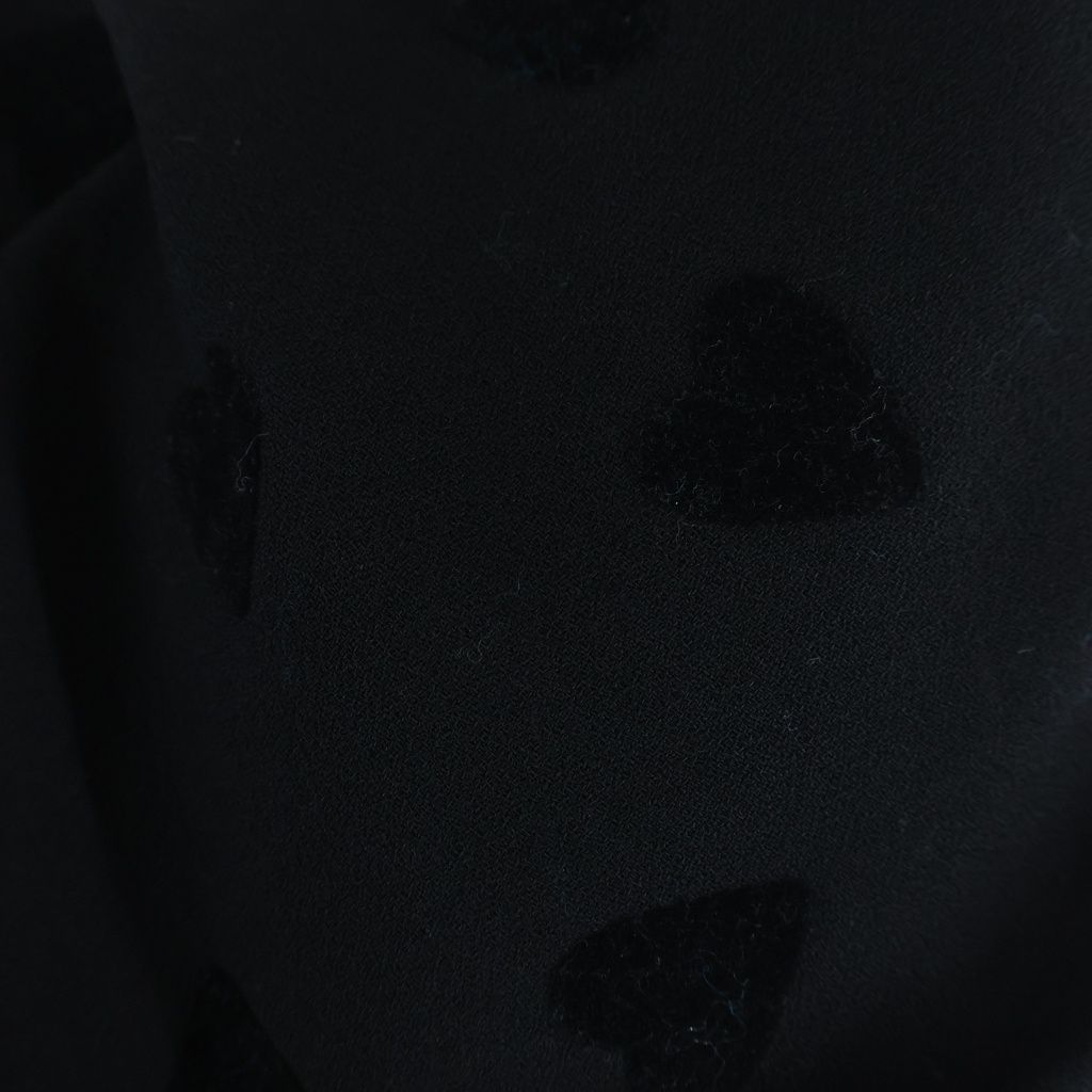 Celine Heart Pattern Wool Sable Mini Bustier Dress Black — view 5
