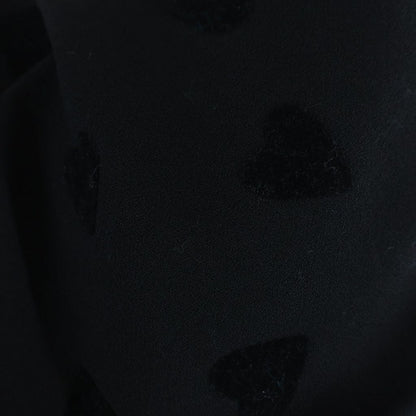 Celine Heart Pattern Wool Sable Mini Bustier Dress Black — view 5