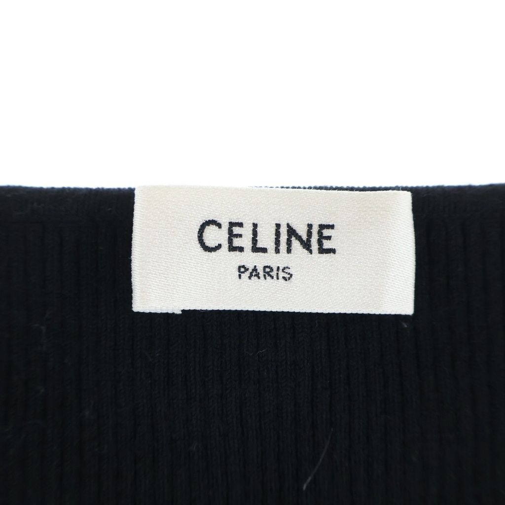 Celine Triomphe Short Cropped Top Black Retro — view 7