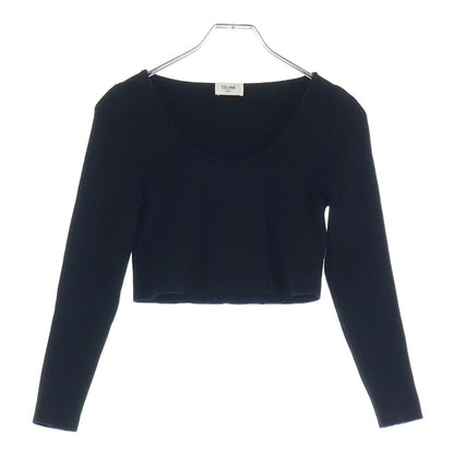 Celine Triomphe Short Cropped Top Black Retro