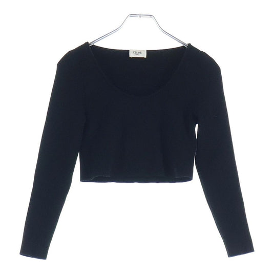 Celine Triomphe Short Cropped Top Black Retro