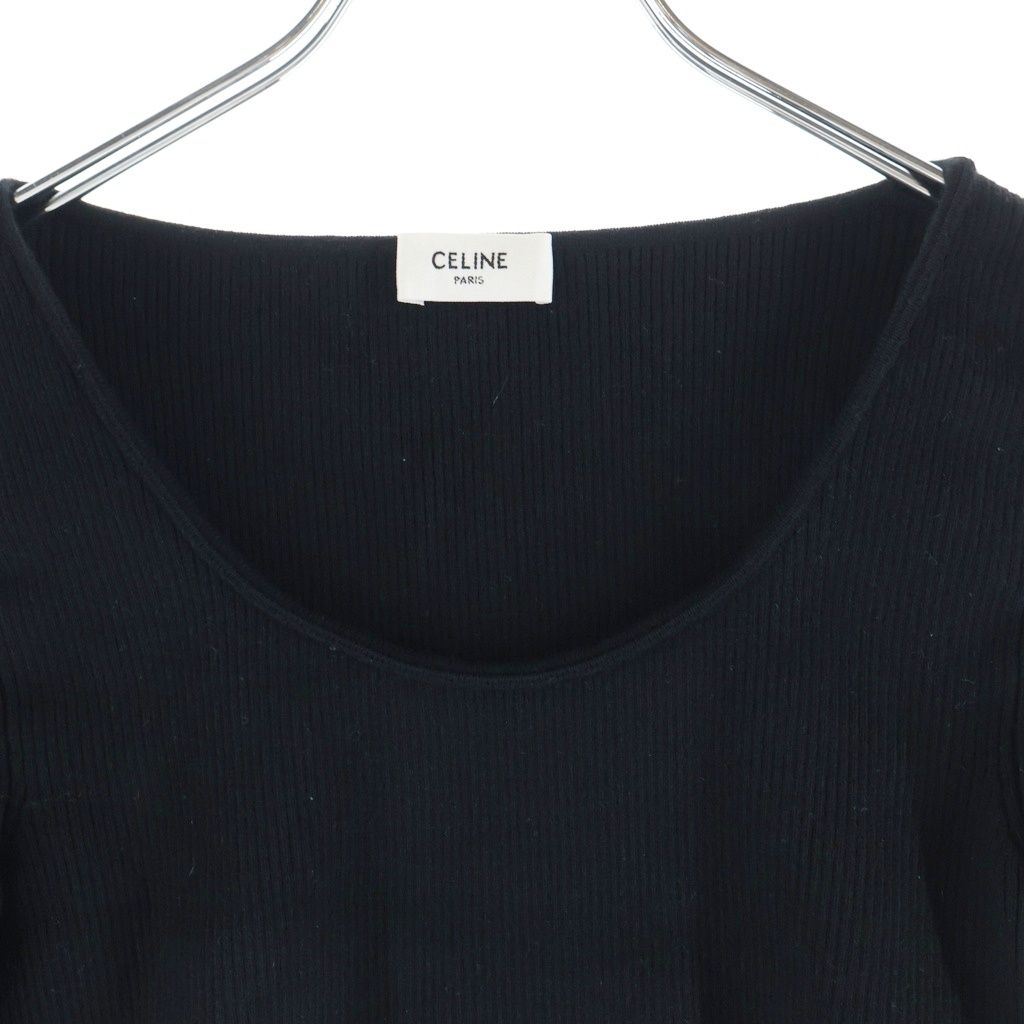 Celine Triomphe Short Cropped Top Black Retro — view 3