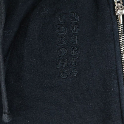 Chrome Hearts Not CH Plus Leather Patch Sweatpants Black — view 5