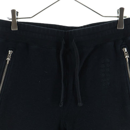 Chrome Hearts Not CH Plus Leather Patch Sweatpants Black — view 3
