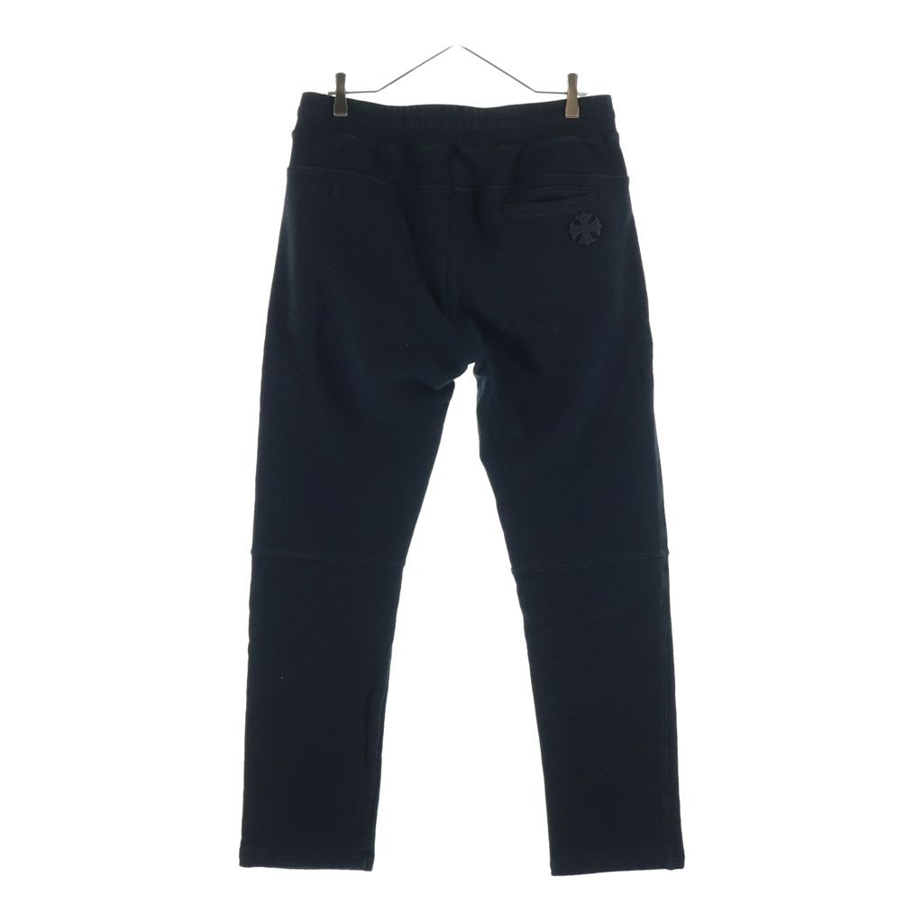 Chrome Hearts Not CH Plus Leather Patch Sweatpants Black — view 2