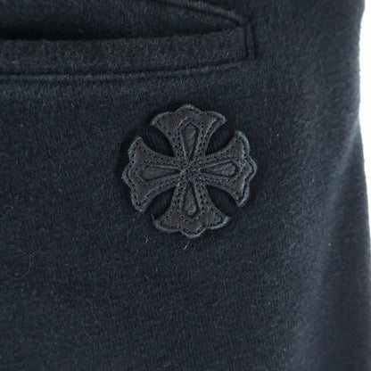 Chrome Hearts Not CH Plus Leather Patch Sweatpants Black — view 6