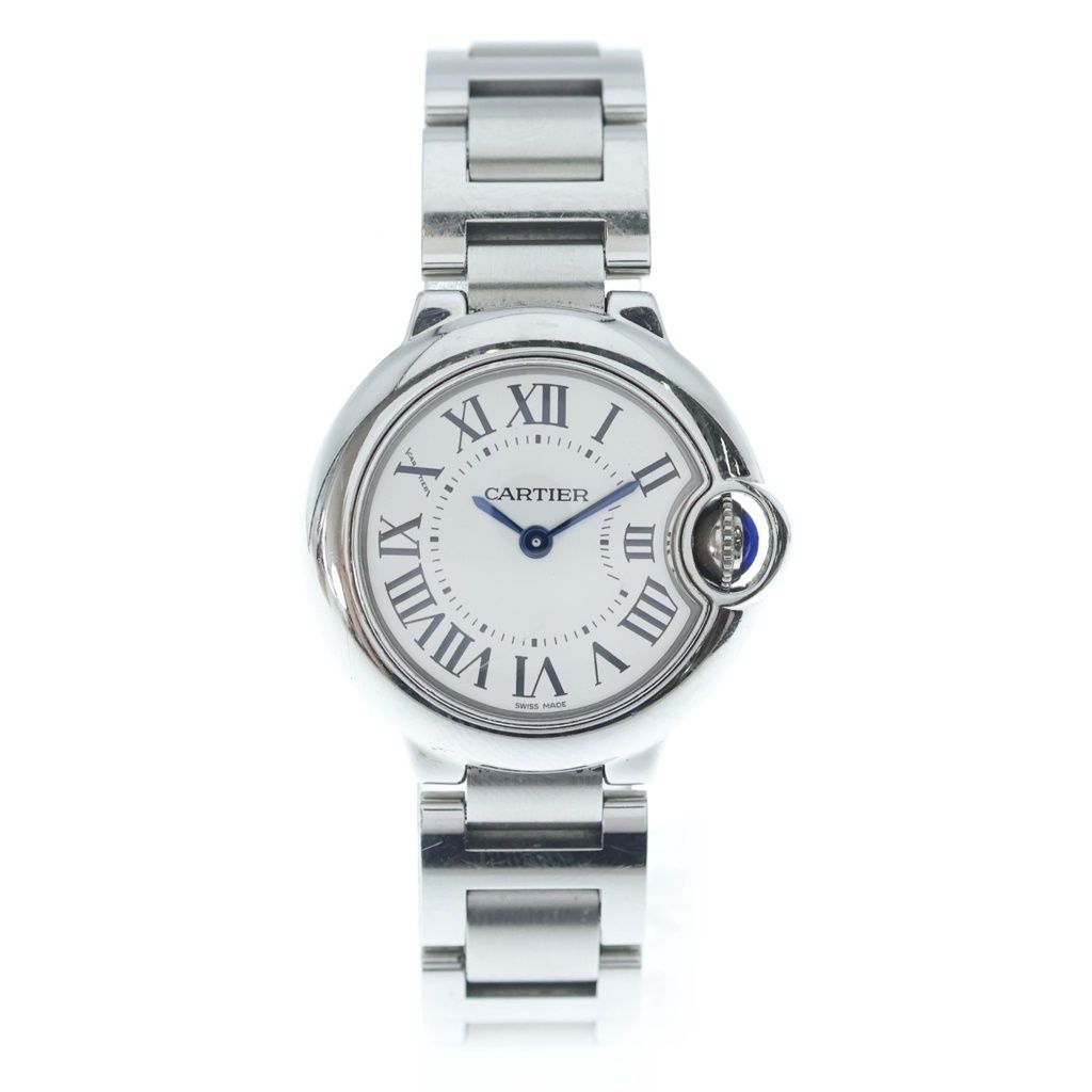 Cartier Ballon Blue de SS Quartz Stainless Steel Watch Care Confirmed Silver