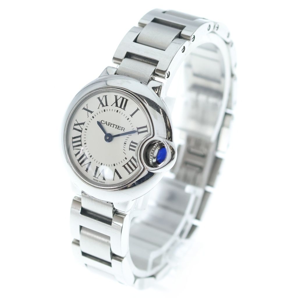 Cartier Ballon Blue de SS Quartz Stainless Steel Watch Care Confirmed Silver — view 4