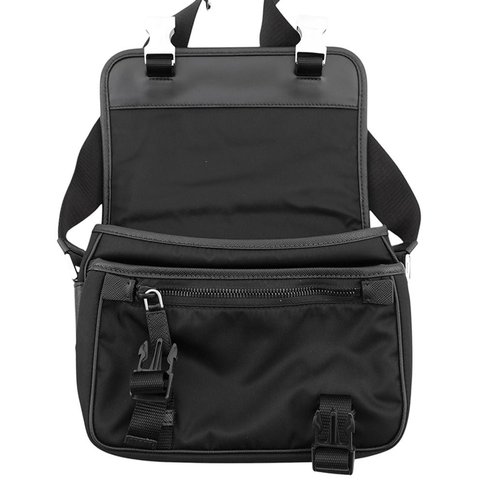 Prada Shoulder Bag Re-Nylon Triangle Logo Black — view 5