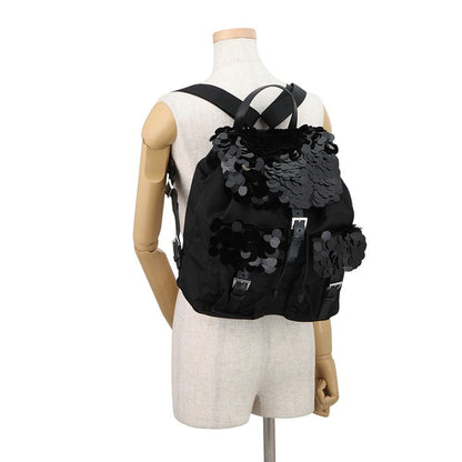Prada Backpack Nylon Sequin Black — view 4