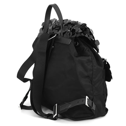 Prada Backpack Nylon Sequin Black — view 2