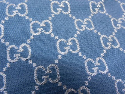 Gucci GG Lame Shawl Cotton Rayon Light Blue Scarf — view 3