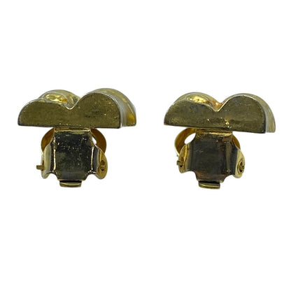 Hermes Vintage Earrings Bamboo Motif Metal Gold Gorgeous Presence — view 5