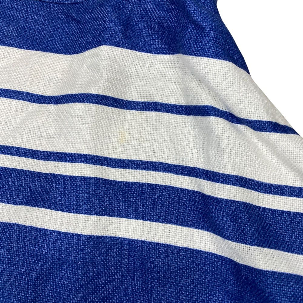 Dolce & Gabbana Striped Dress Linen Blue White — view 8