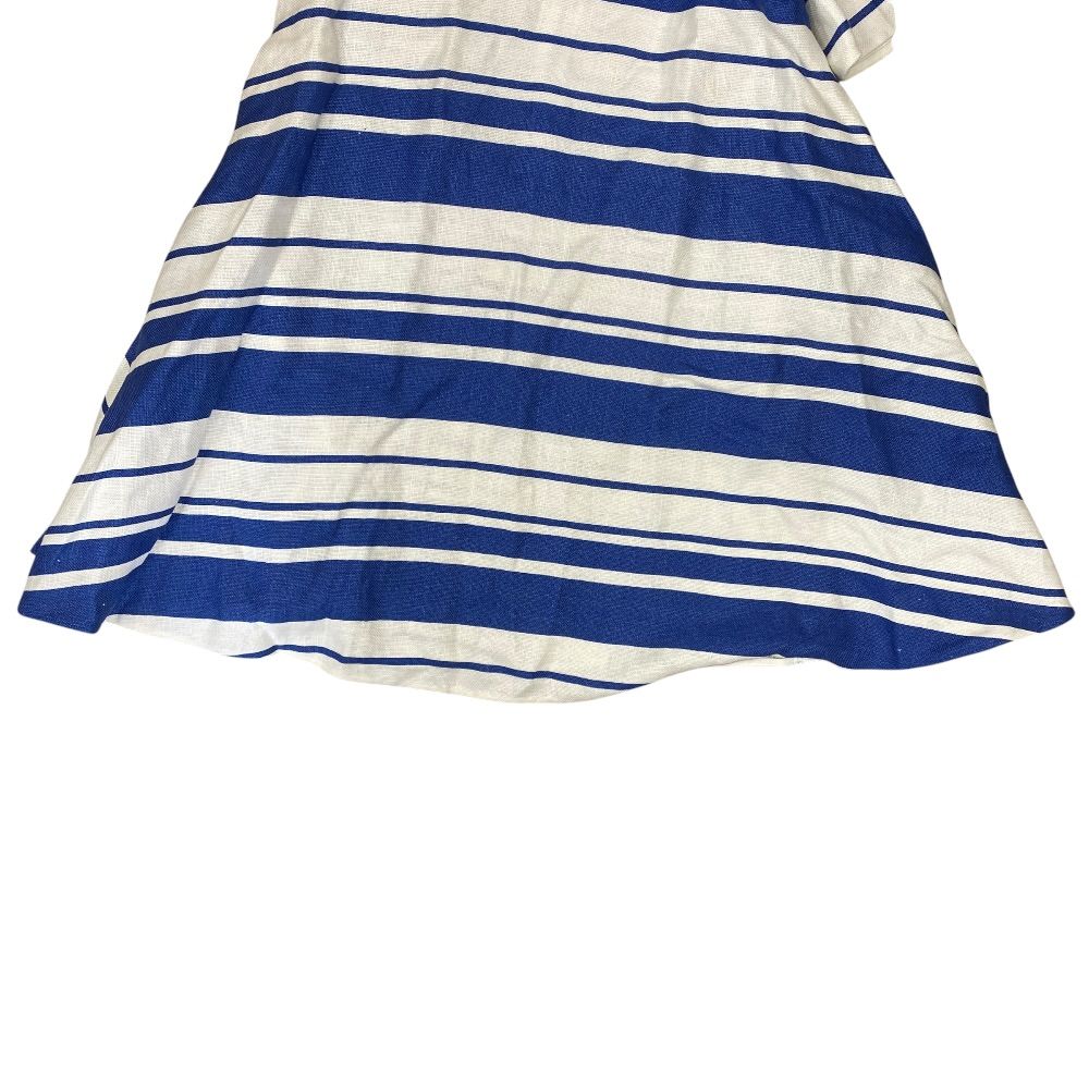 Dolce & Gabbana Striped Dress Linen Blue White — view 7