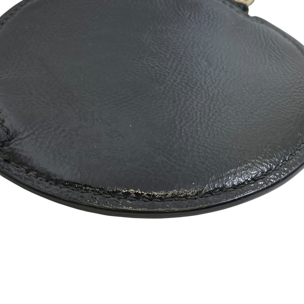 Gucci Soho Coin Case Wallet Purse Circle Patent Leather Black Everyday — view 4